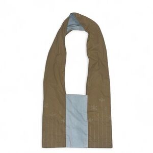 Brown and Blue Embroidered Bag